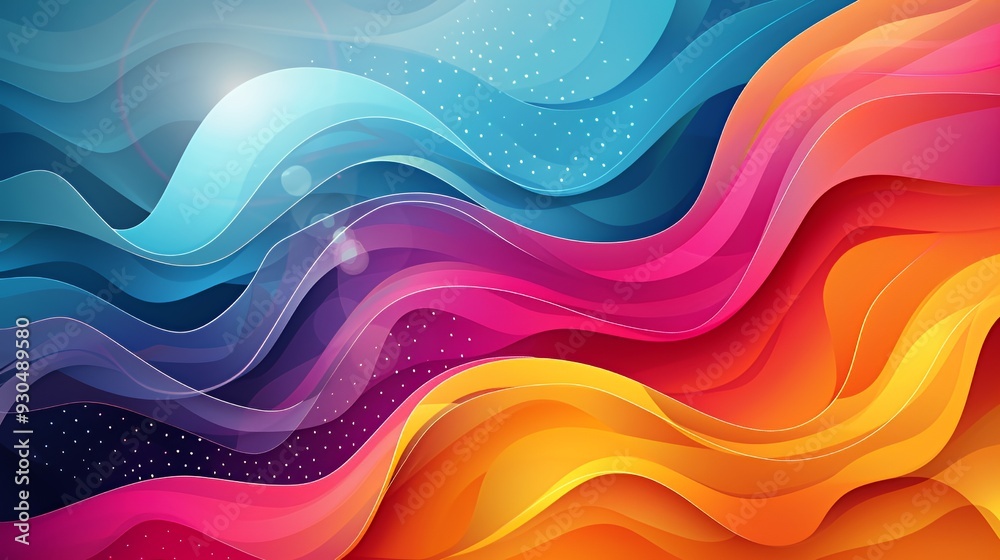 A vibrant abstract wave design featuring flowing colors and gradients. A vibrant abstract wave design featuring flowing colors and gradients.