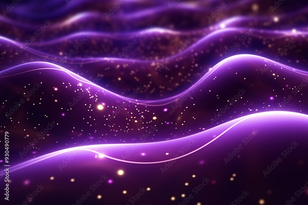 Particles Waves Abstract Wallpaper, Digital purple particles wave and light abstract background, Glowing Particles Light Background, futuristic particles wave background, AI Generative