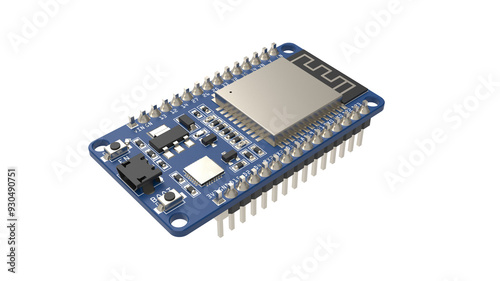 PCB printed circuit board isolated in transparent background PNG