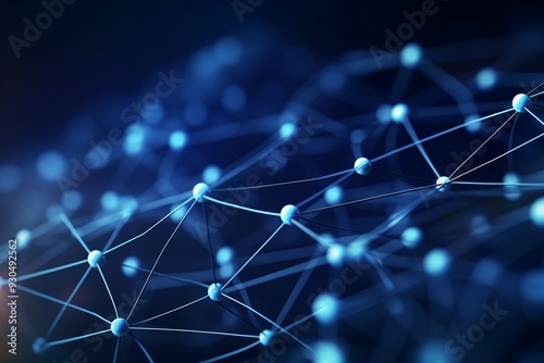Abstract composition with connecting dots and lines, connecting Dots Wallpaper, Technology Background, Technology Wallpaper, Tech Background, AI Generative