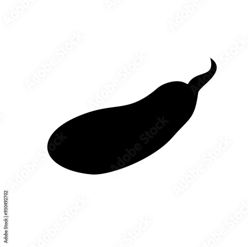 Eggplant silhouette vector photo