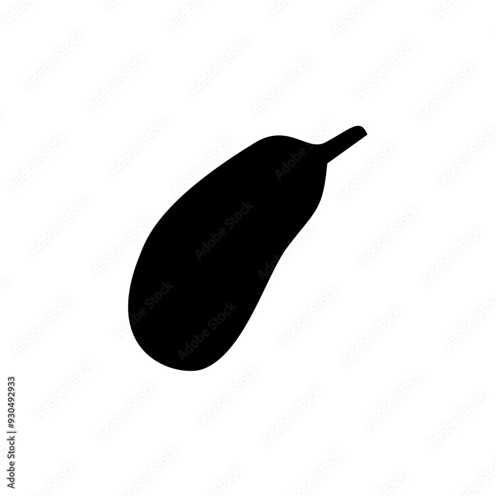 Eggplant silhouette vector Eggplant silhouette vector