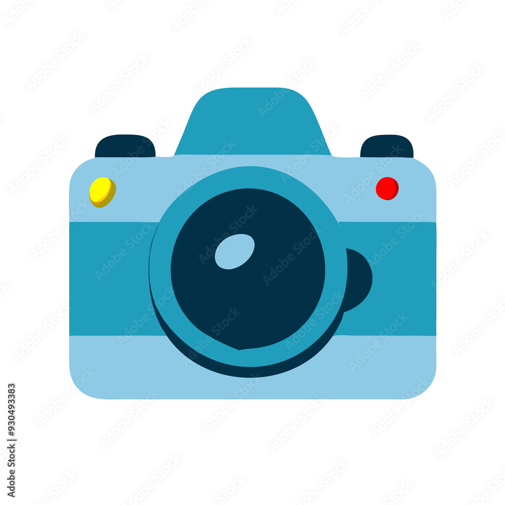A minimalist illustration of acamera features a large central lens A minimalist illustration of acamera features a large central lens