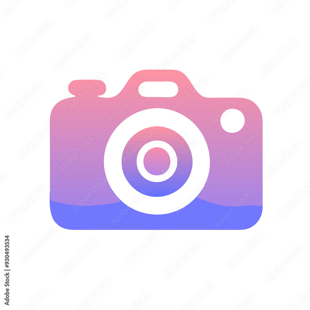 A minimalist illustration of acamera features a large central lens A minimalist illustration of acamera features a large central lens