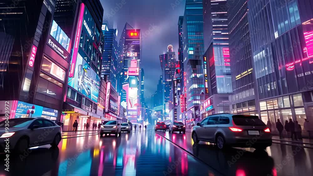 Futuristic neon city Futuristic neon city