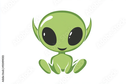 Stylized logo of a baby cute alien