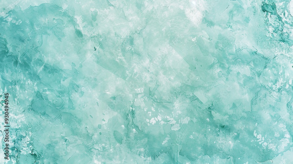 Light blue green background with marbled watercolor texture Light blue green background with marbled watercolor texture