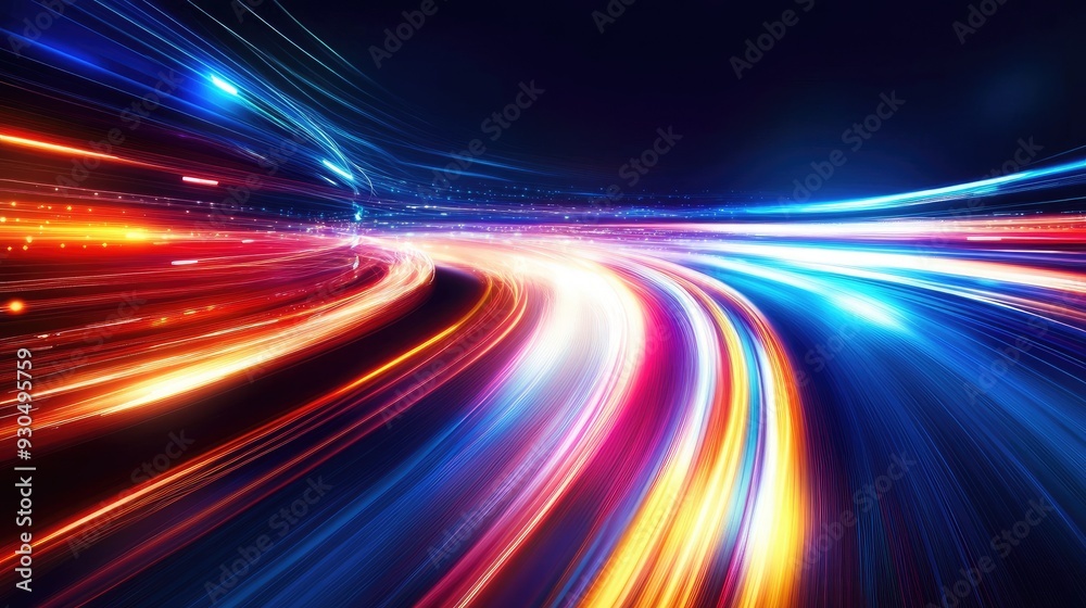 The effect of lines and light. Abstract background speed. The effect of lines and light. Abstract background speed.