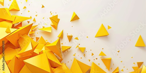Abstract Yellow Triangles