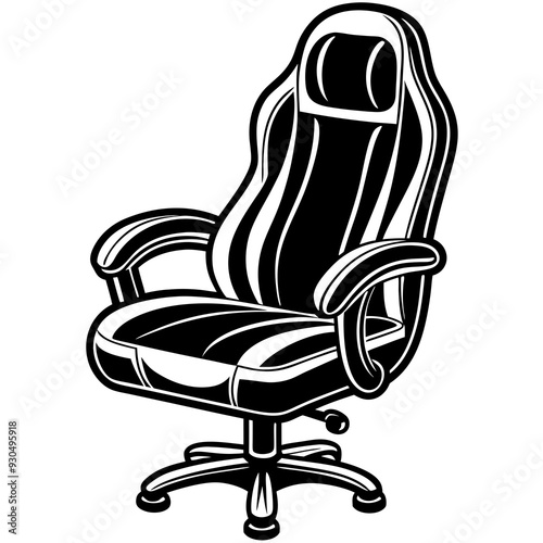 Gaming Chair vector illustration white background