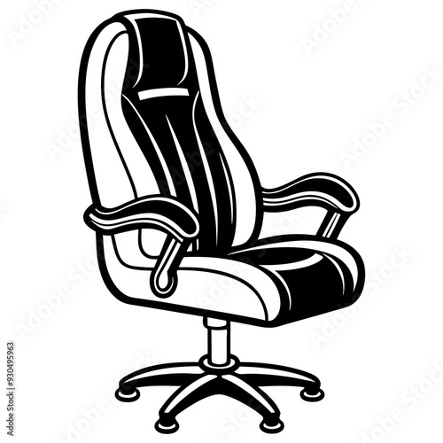 Gaming Chair vector illustration white background