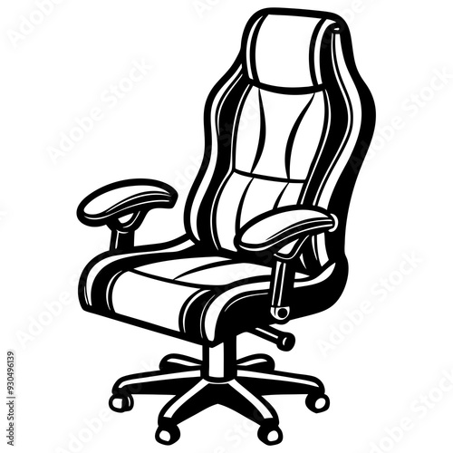 Gaming Chair vector illustration white background