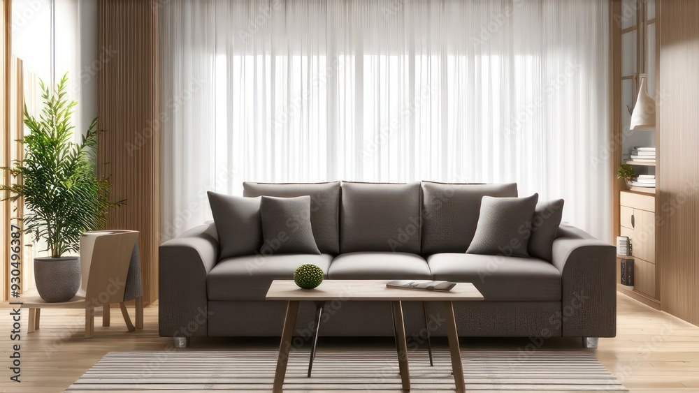 Fototapeta premium living room in scandinavian style