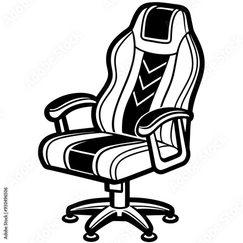 Gaming Chair vector illustration white background