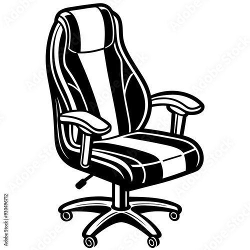 Gaming Chair vector illustration white background