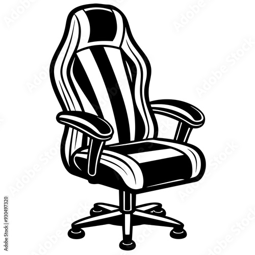 Gaming Chair vector illustration white background
