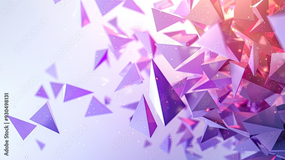 Fototapeta premium Abstract Purple and Pink Geometric Shapes