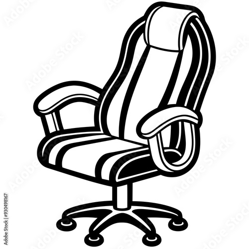 Gaming Chair vector illustration white background