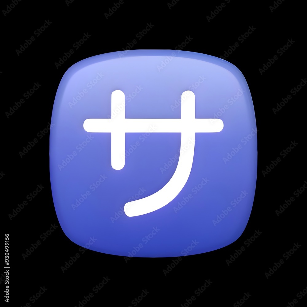 Obraz premium Katakana Sa Emoji