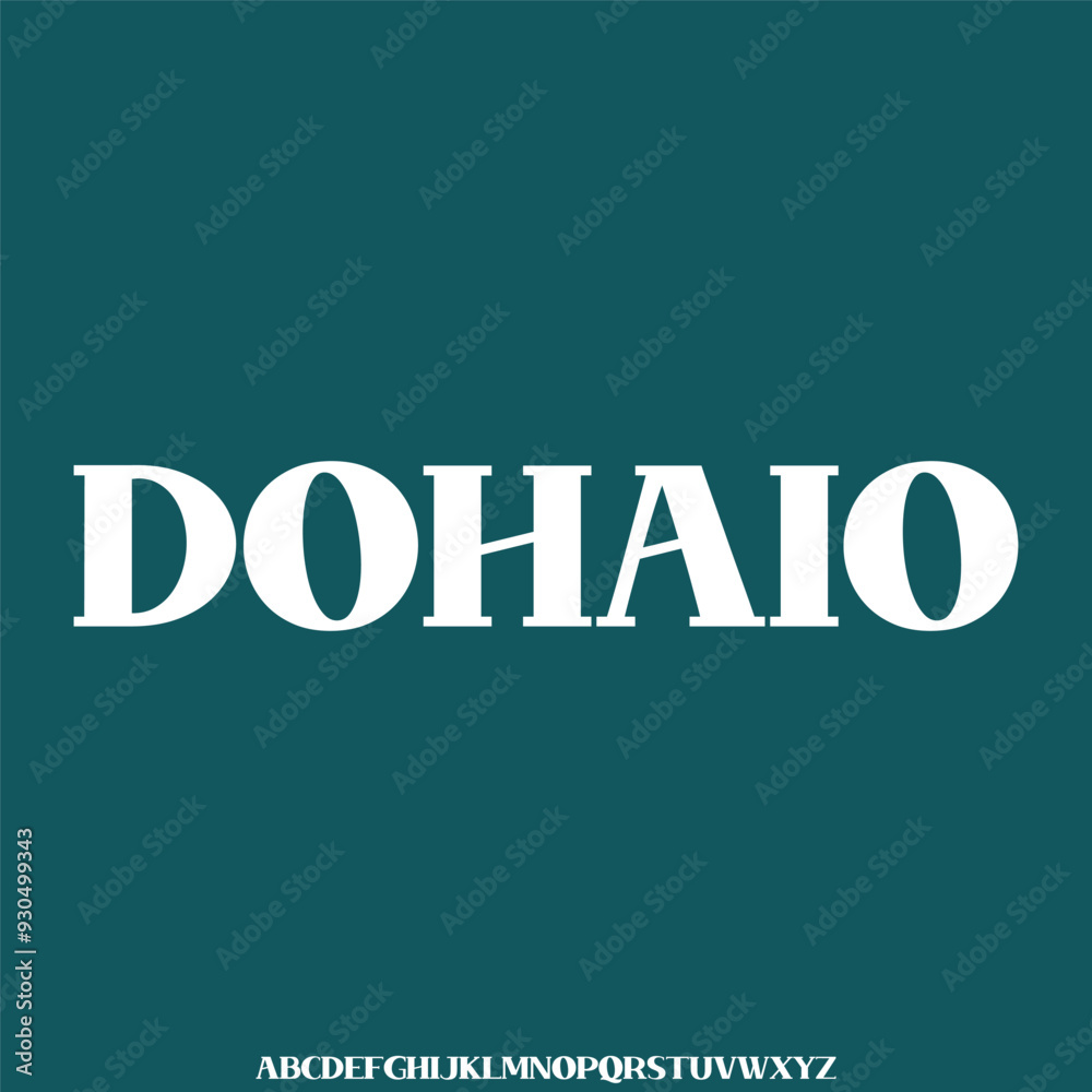 Fototapeta premium modern, futuristic modern geometric font