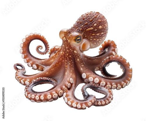 Octopus isolated on transparent background cutout PNG