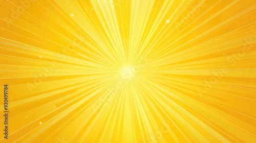 Yellow abstract background with light of sunburst. yellow starburst with halftone. sun ray retro background with flash