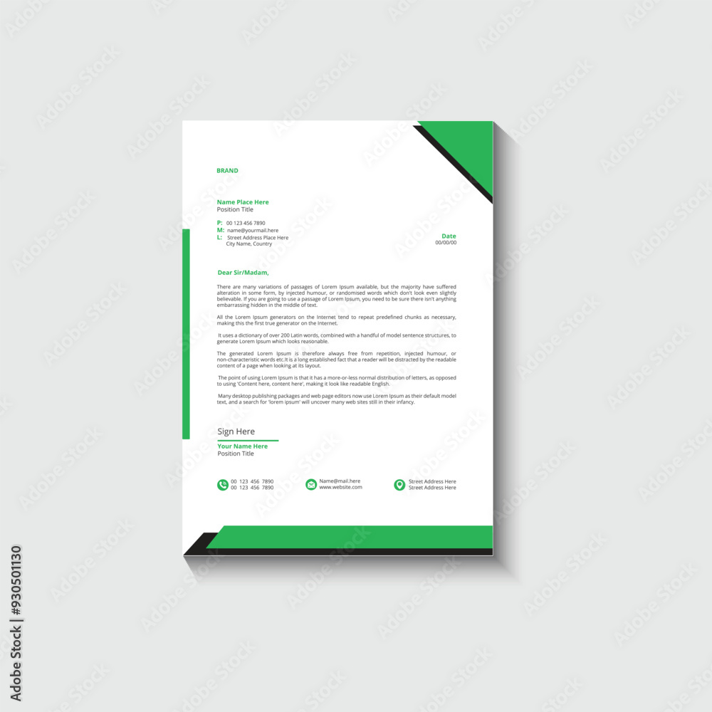 Letterhead design template Letterhead design template