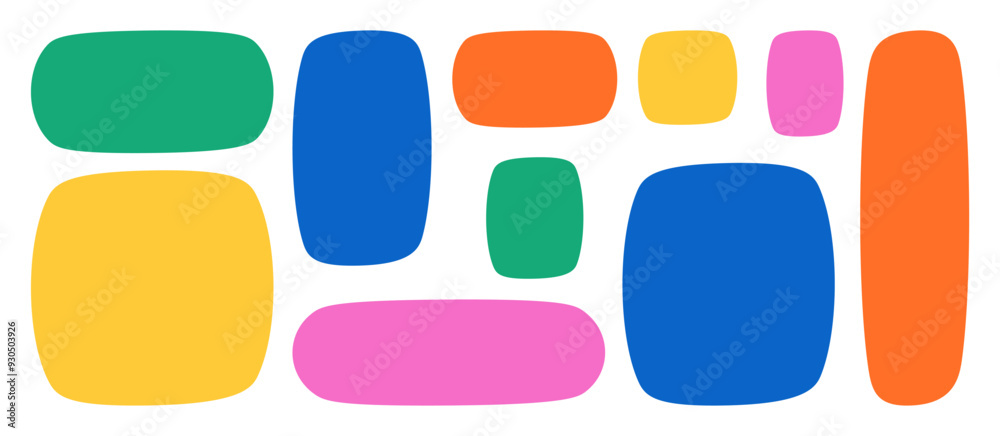 Hand draw colorful square frame empty bubbles flat Illustration Hand draw colorful square frame empty bubbles flat Illustration