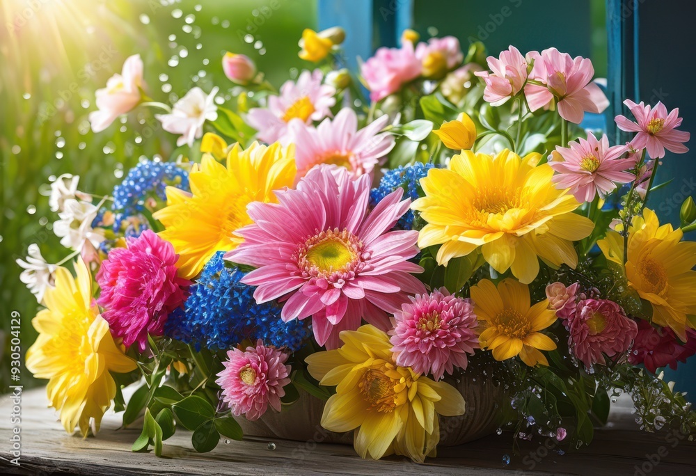 vibrant spring flower arrangement showcasing bright colors natural light fresh lively atmosphere, bouquet, blossoms, petals, flora, greenery, garden vibrant spring flower arrangement showcasing bright colors natural light fresh lively atmosphere, bouquet, blossoms, petals, flora, greenery, garden
