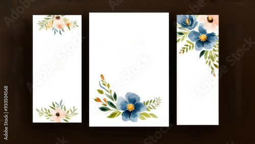  invitation card with beautiful flowers