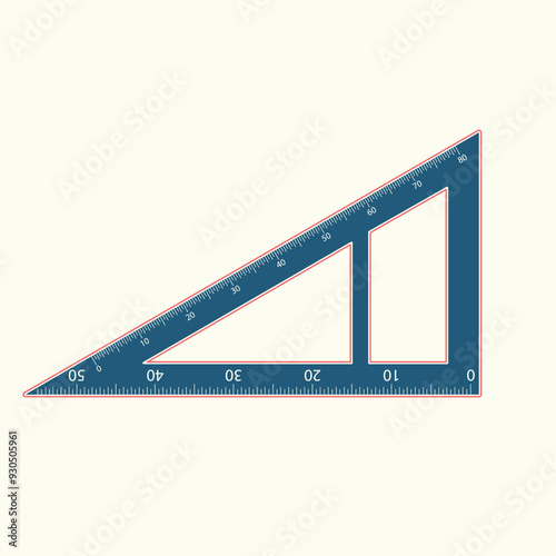rectangular ruler school linear colored
