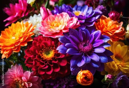 stunning vibrant floral arrangements set beautiful decorative backgrounds featuring colorful petals unique patterns, flower, design, decoration, bloom