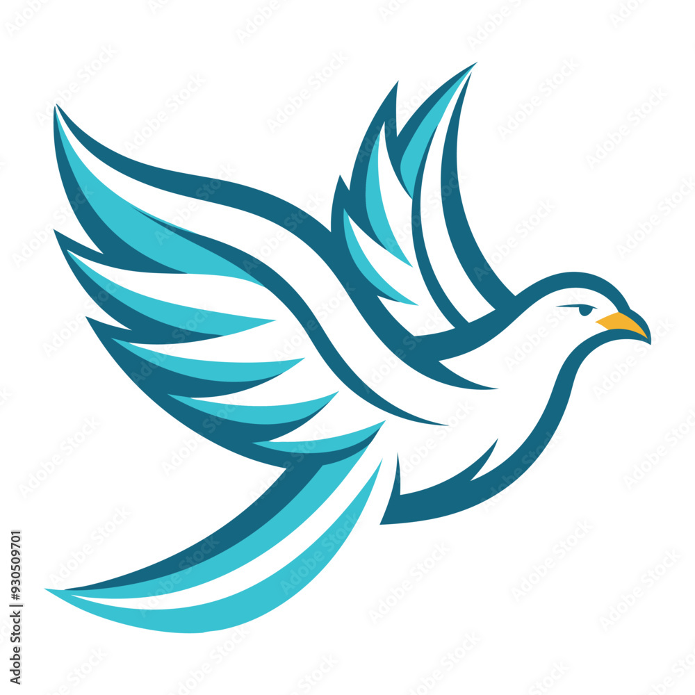 Obraz premium Bird wing dove logo design 20