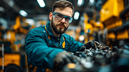 Portrait of Mechanic doing maintenance in automotive garage