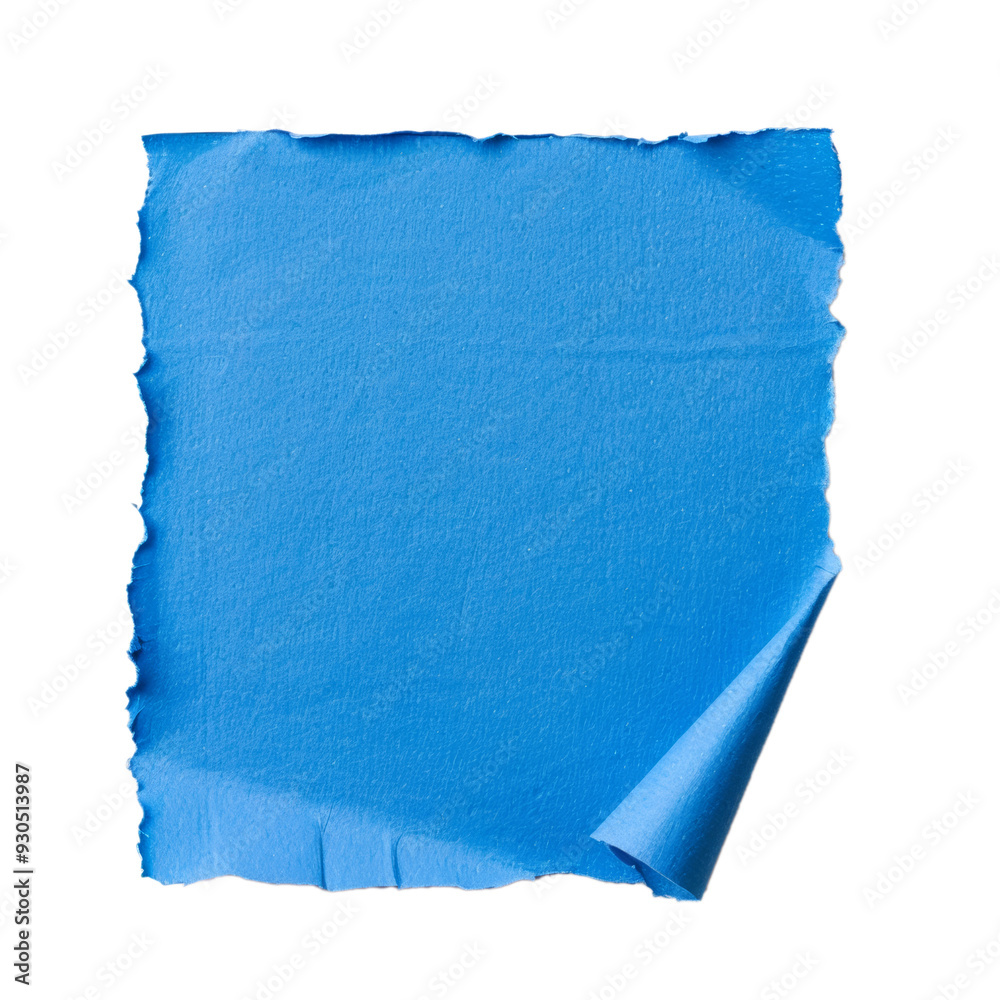 Blue ripped paper sheet isolated on a transparent background Blue ripped paper sheet isolated on a transparent background