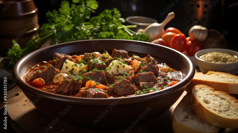 Gulaschsuppe Goulash Soup. Best For Banner, Flyer, and Poster Gulaschsuppe Goulash Soup. Best For Banner, Flyer, and Poster