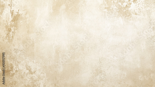 A white and brown wall covered in rust is captured up close, brown concrete wall as background, cement or stone old texture