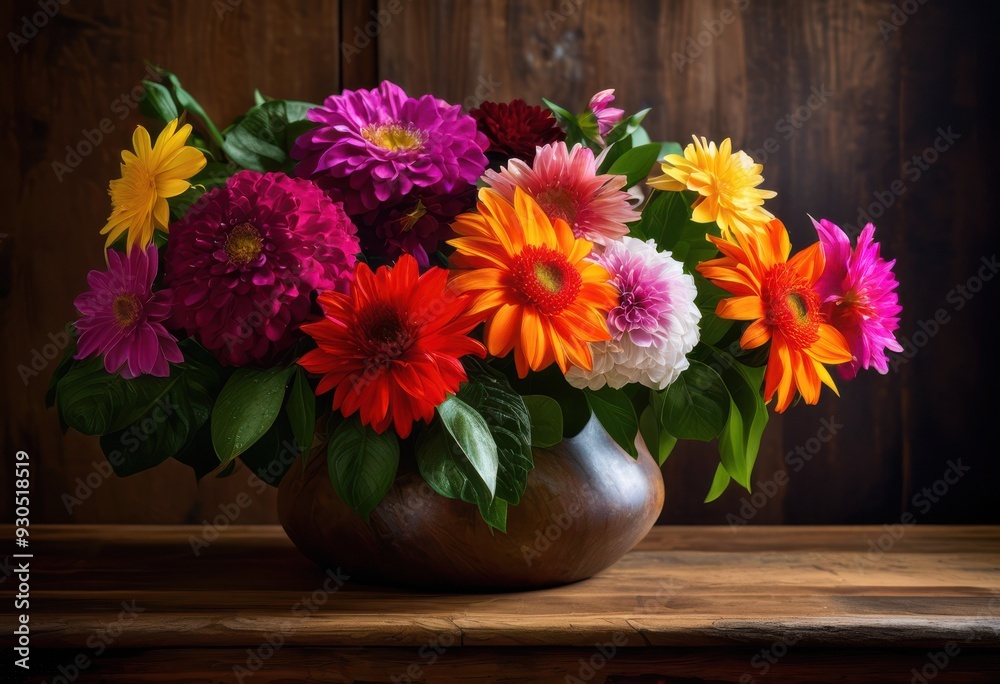 custom made wallpaper toronto digitalexquisite vibrant floral arrangements displayed varied textured surfaces showcasing colorful blooms lush greenery, bouquet, flowers, petals, design, aesthetic