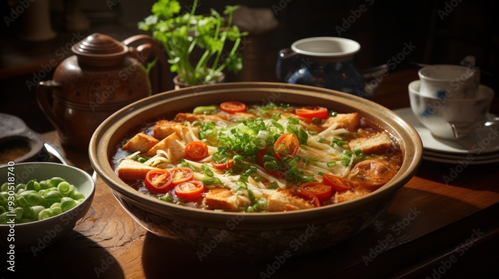 Chinese Hot and Sour Soup. Best For Banner, Flyer, and Poster Chinese Hot and Sour Soup. Best For Banner, Flyer, and Poster