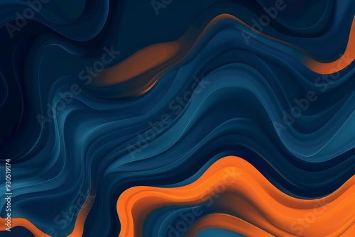 Abstract Blurred Gradient Background with Dark Orange and Navy Colors
