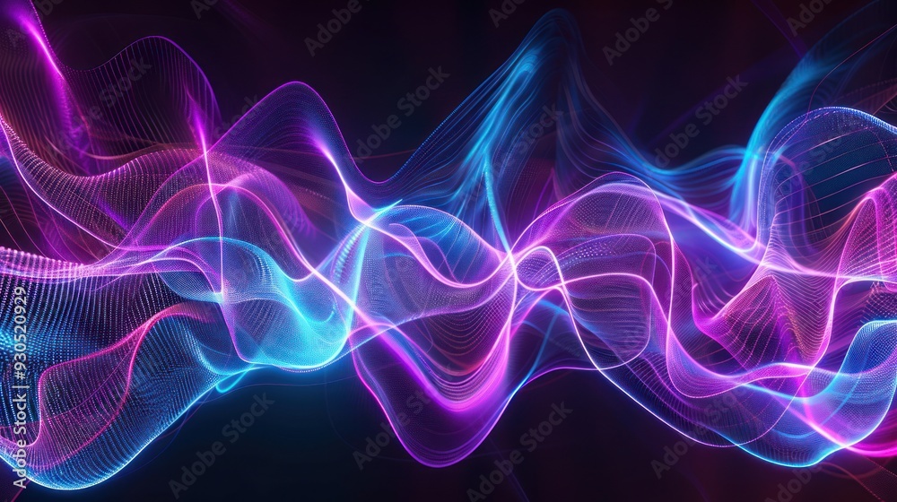 Abstract Neon Wave Illustration Abstract Neon Wave Illustration
