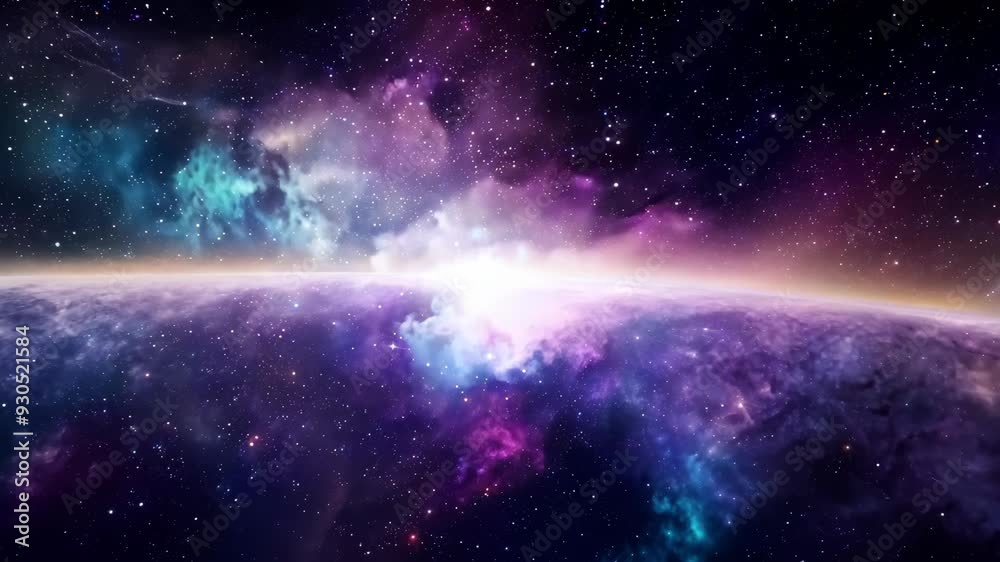 Stunning view of the cosmos from Earth's atmosphere at dawn Stunning view of the cosmos from Earth's atmosphere at dawn