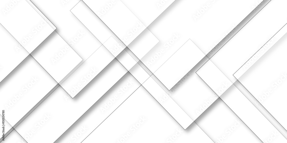 White geometric overlapping square pattern. Vector illustration technology background with shadow. Modern minimal and clean white background with realistic line. light silver background modern design. White geometric overlapping square pattern. Vector illustration technology background with shadow. Modern minimal and clean white background with realistic line. light silver background modern design.