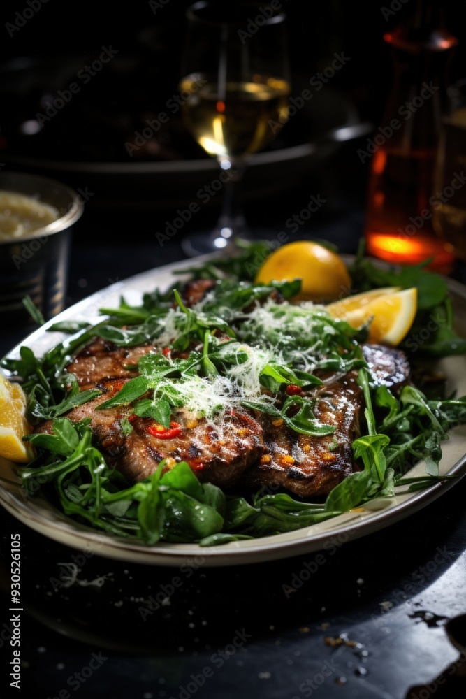 Veal Saltimbocca with Sage Butter. Best For Banner, Flyer, and Poster Veal Saltimbocca with Sage Butter. Best For Banner, Flyer, and Poster