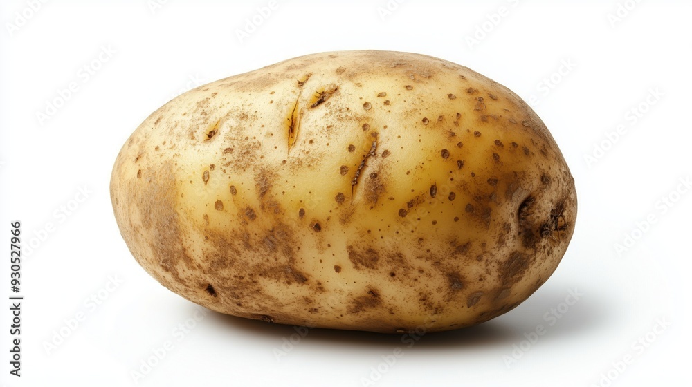 Single potato isolated on a white background Single potato isolated on a white background