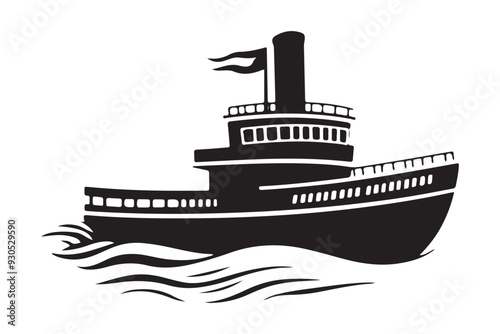 Boat Silhouette, Ship Silhouette, Vector Silhouette, Nautical Vector, Marine Design, Ocean Silhouette, SailingVector, ShipOutline, BoatVectorArt, SilhouetteGraphics, SeaVesselVector, photo