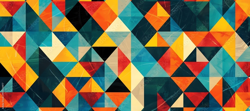 Colorful Geometric Patterns Featured on a Backdrop Colorful Geometric Patterns Featured on a Backdrop