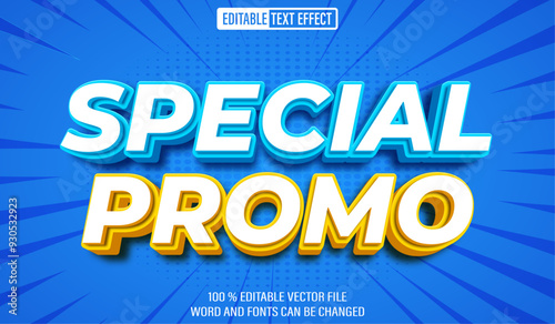 Editable 3d text style effect - Special Promo text effect Template