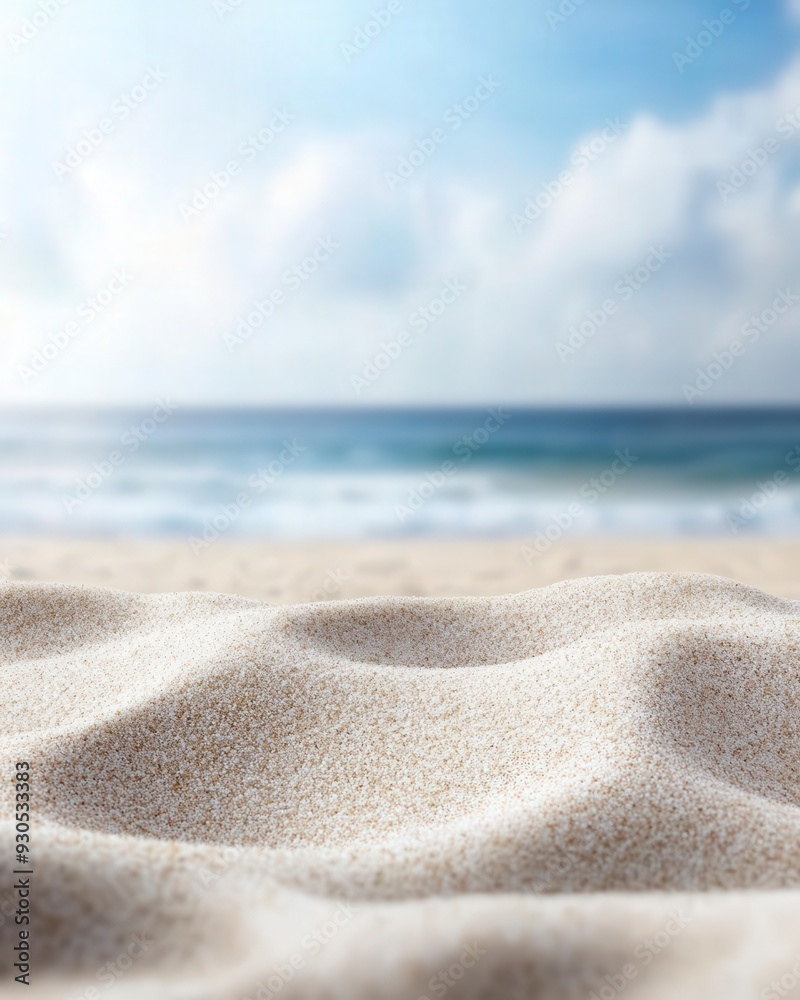 Serene beach scene with soft sand and a calm blue ocean under a bright sky, perfect for themes of relaxation, summer, and tranquility. Serene beach scene with soft sand and a calm blue ocean under a bright sky, perfect for themes of relaxation, summer, and tranquility.