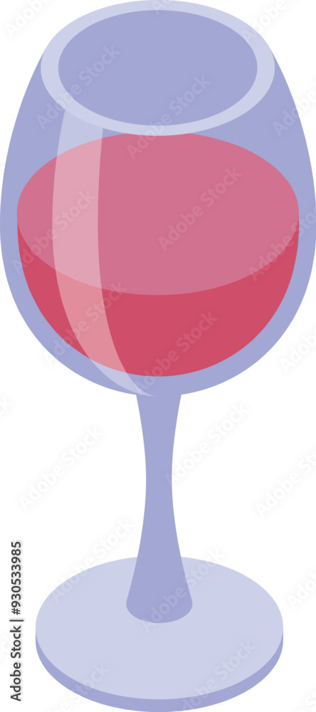 Classic wine glass full of red wine, perfect for illustrating concepts of celebration, relaxation, or fine dining Classic wine glass full of red wine, perfect for illustrating concepts of celebration, relaxation, or fine dining